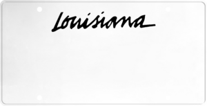 USA license plate Louisiana black text