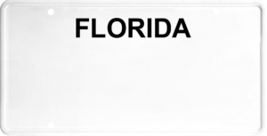 USA license plate Florida black text