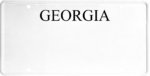 USA license plate Georgia black text