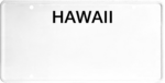 USA license plate Hawaii black text