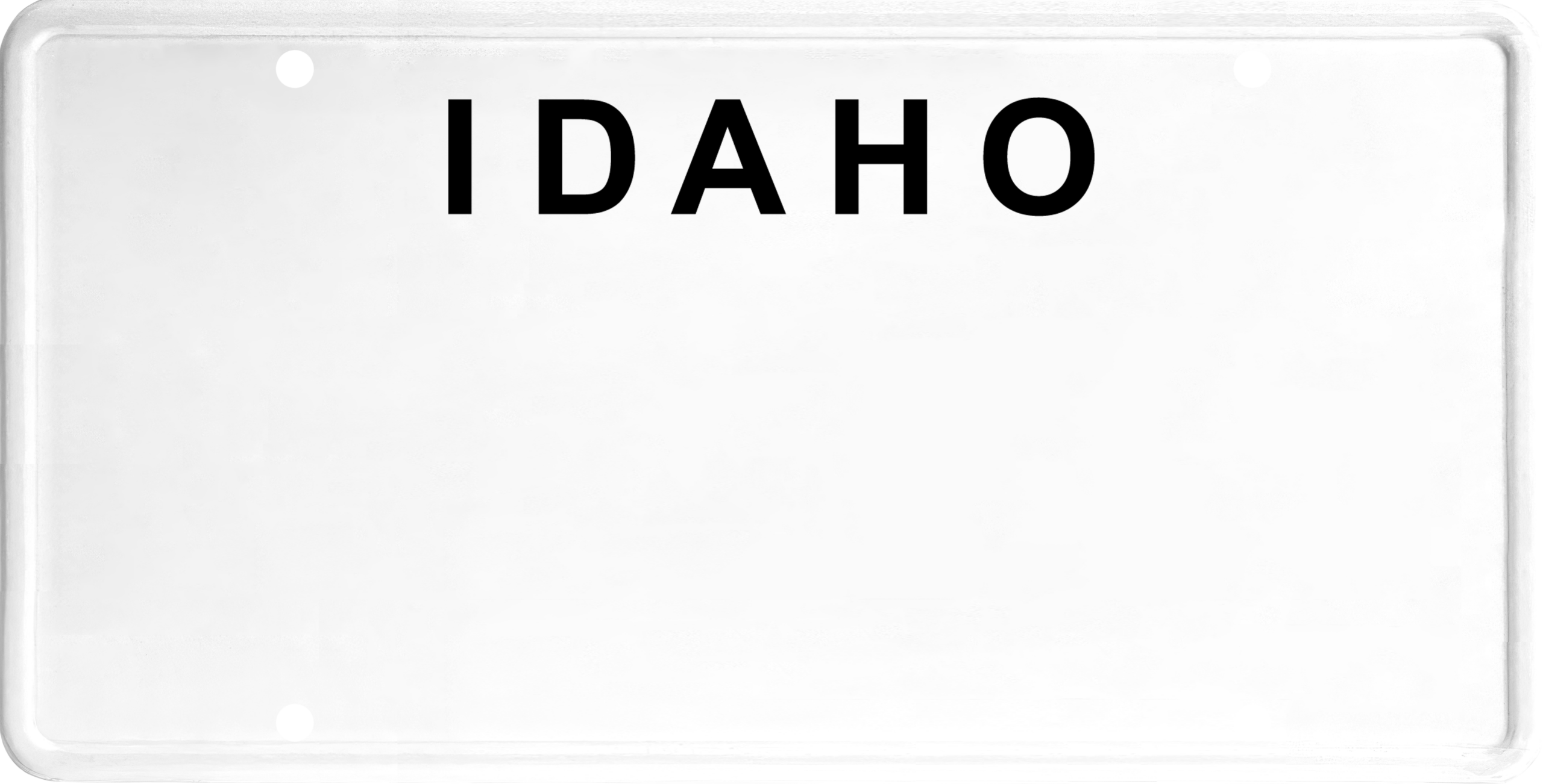 USA license plate Idaho black text