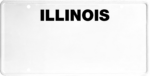 USA license plate Illinois black text