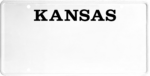 USA license plate Kansas black text