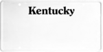 USA license plate Kentucky black text