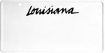 USA license plate Louisiana black text