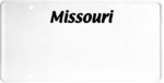 USA license plate Missouri black text
