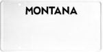 USA license plate Montana black text