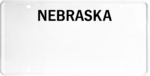 USA license plate Nebraska black text