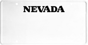 USA license plate Nevada black text