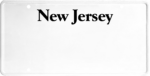 USA license plate New Jersey black text