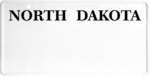 USA license plate North Dakota black text
