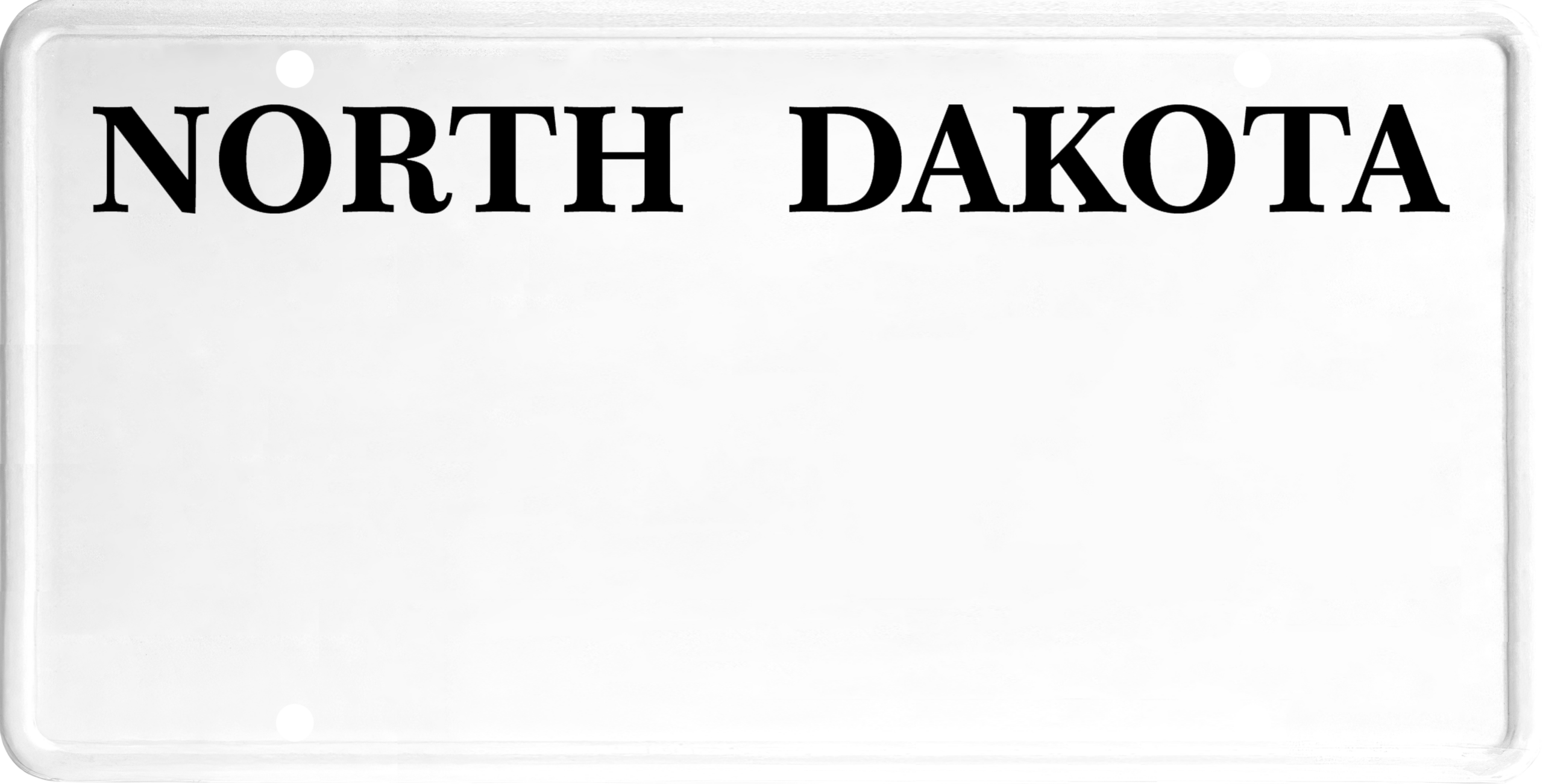 USA license plate North Dakota black text