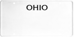USA license plate Ohio black text