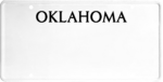 USA license plate Oklahoma black text