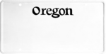 USA license plate Oregon black text