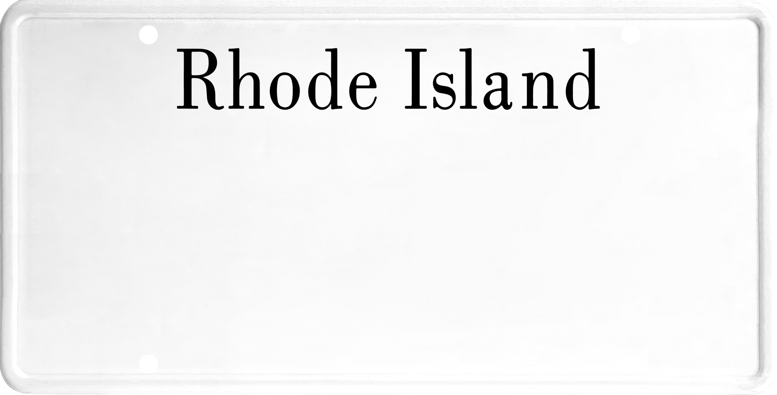 USA license plate Rhode Island black text