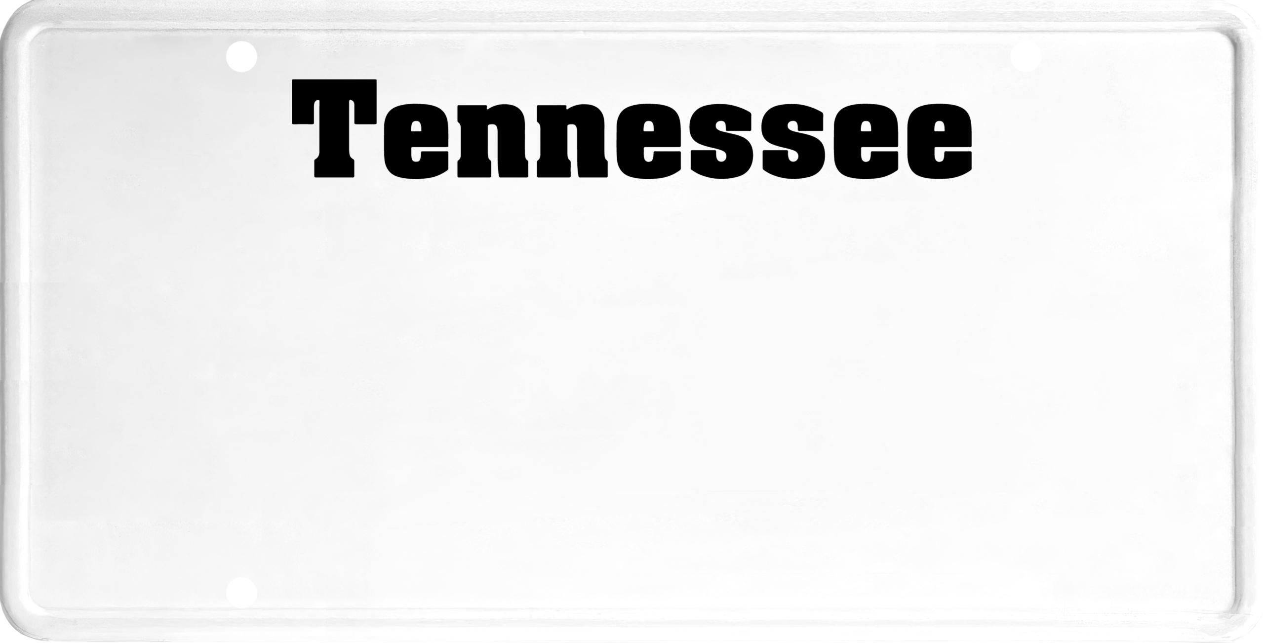 USA license plate Tennessee black text