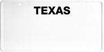 USA license plate Texas black text
