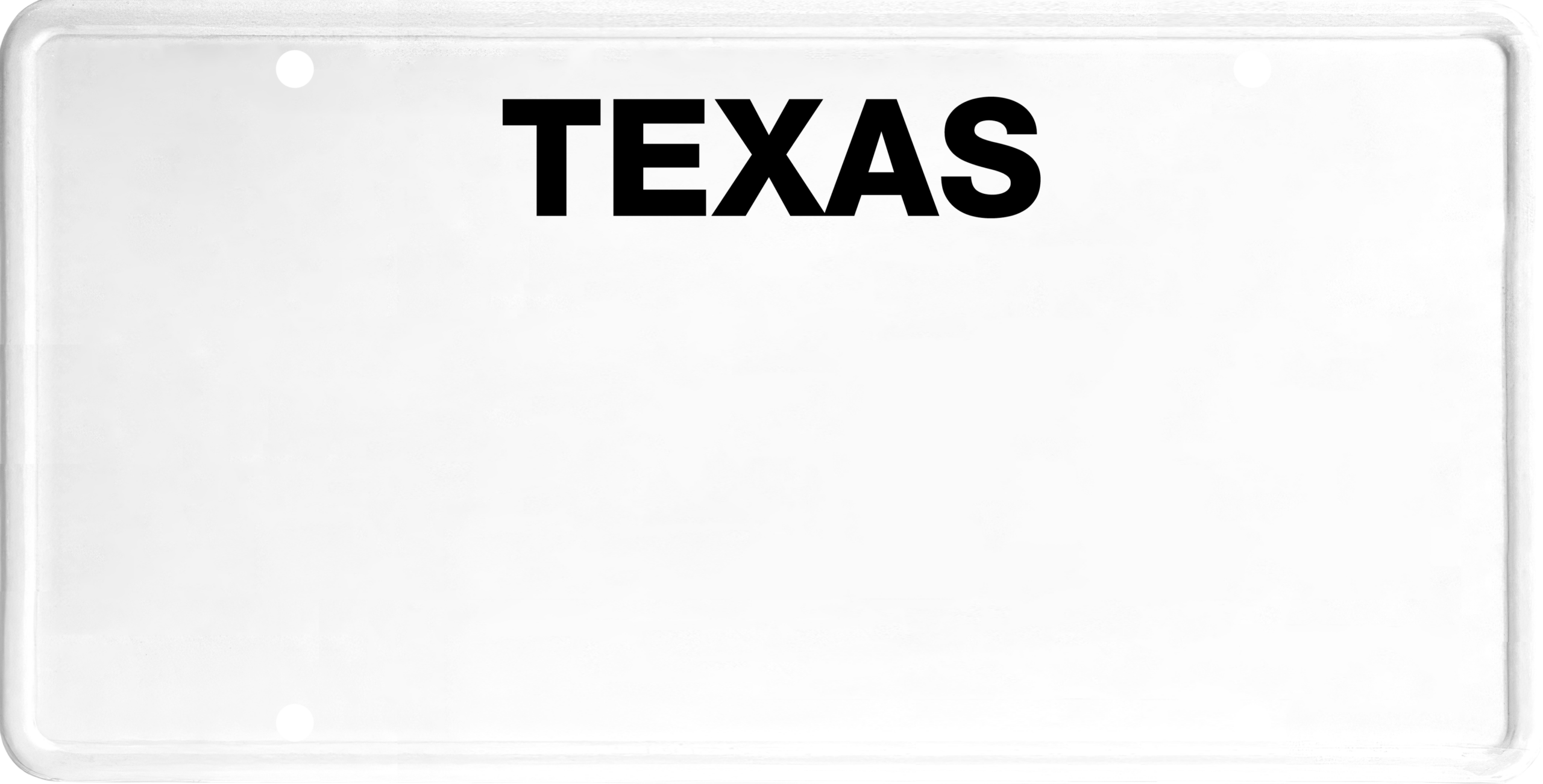 USA license plate Texas black text