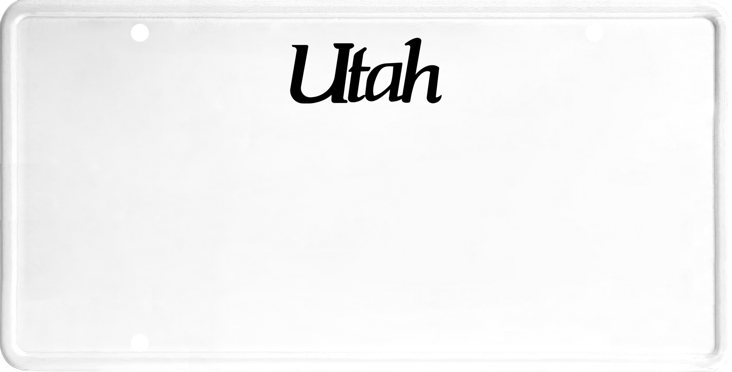 USA license plate Utah black text