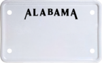USA license plate Alabama2 black text