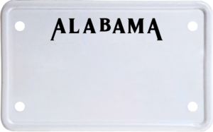USA license plate Alabama2 black text