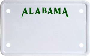 USA license plate Alabama2 green text
