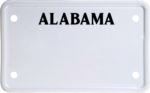USA license plate Alabama black text