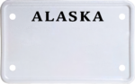 USA license plate Alaska2 black text