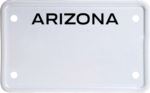 USA license plate Arizona black text