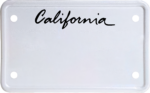 USA license plate California black text