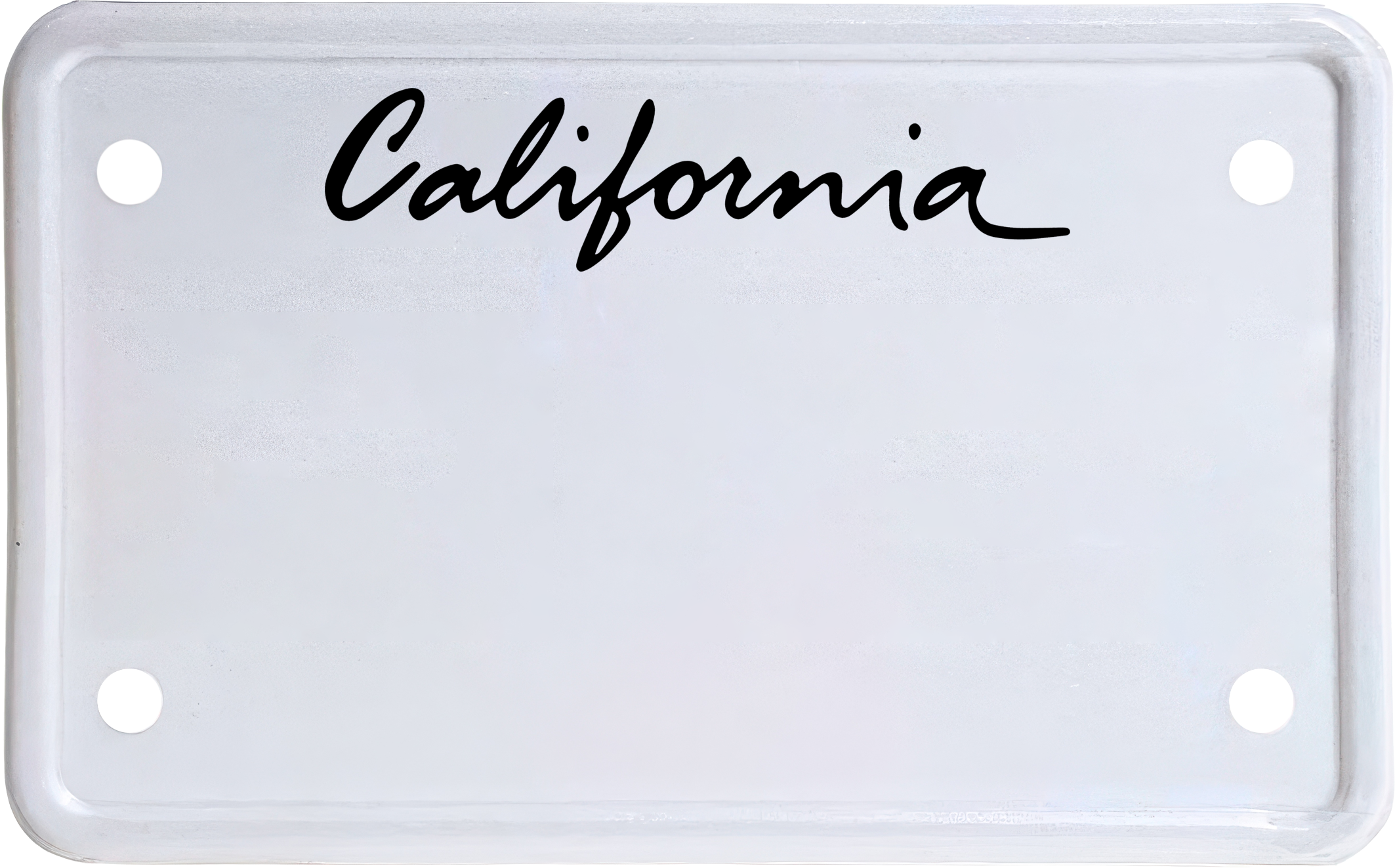 USA license plate California black text