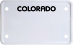 USA license plate Colorado black text