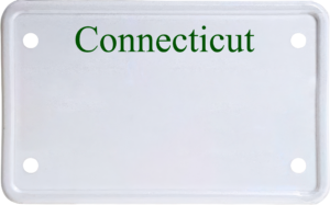 USA license plate Connecticut green text