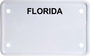 USA license plate Florida black text