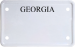USA license plate Georgia black text