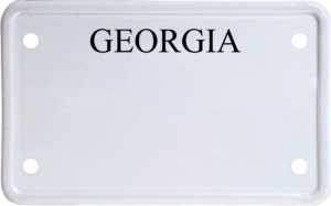 USA license plate Georgia black text