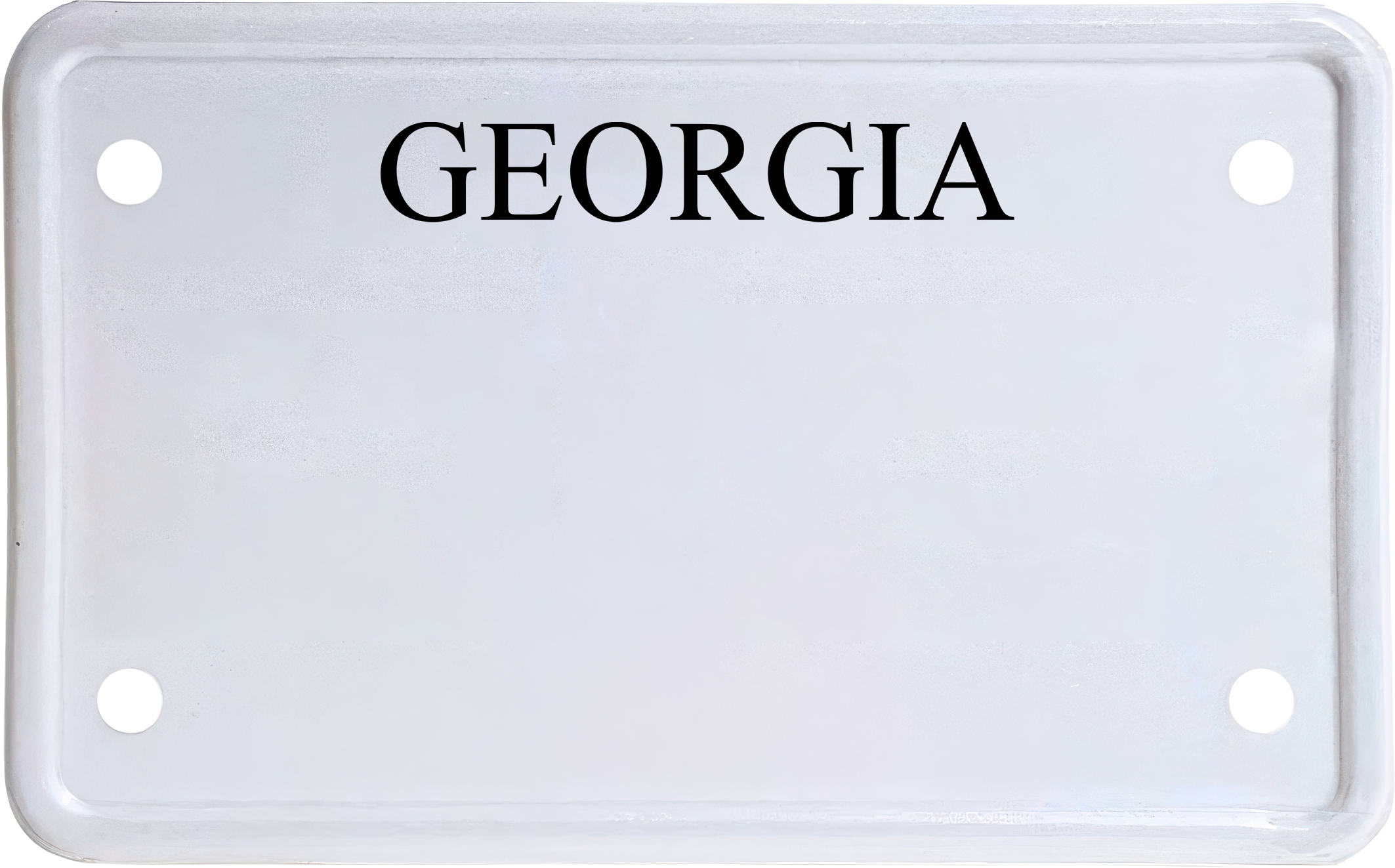 USA license plate Georgia black text