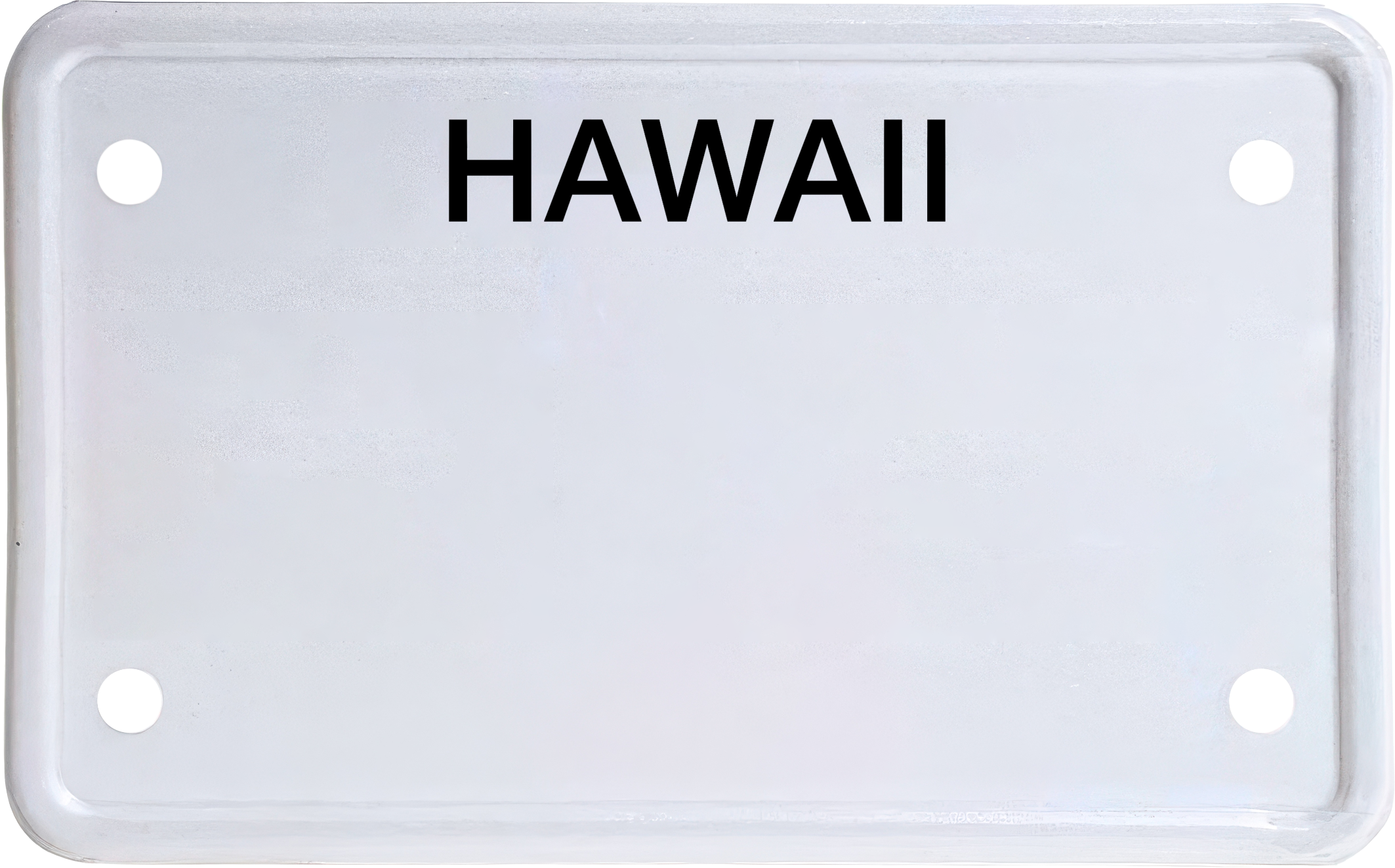 USA license plate Hawaii black text