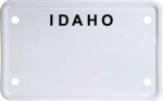 USA license plate Idaho black text