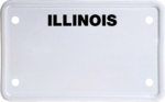 USA license plate Illinois black text