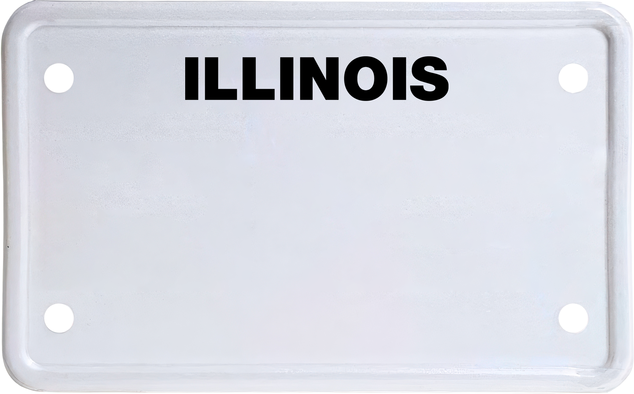 USA license plate Illinois black text