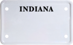 USA license plate Indiana black text