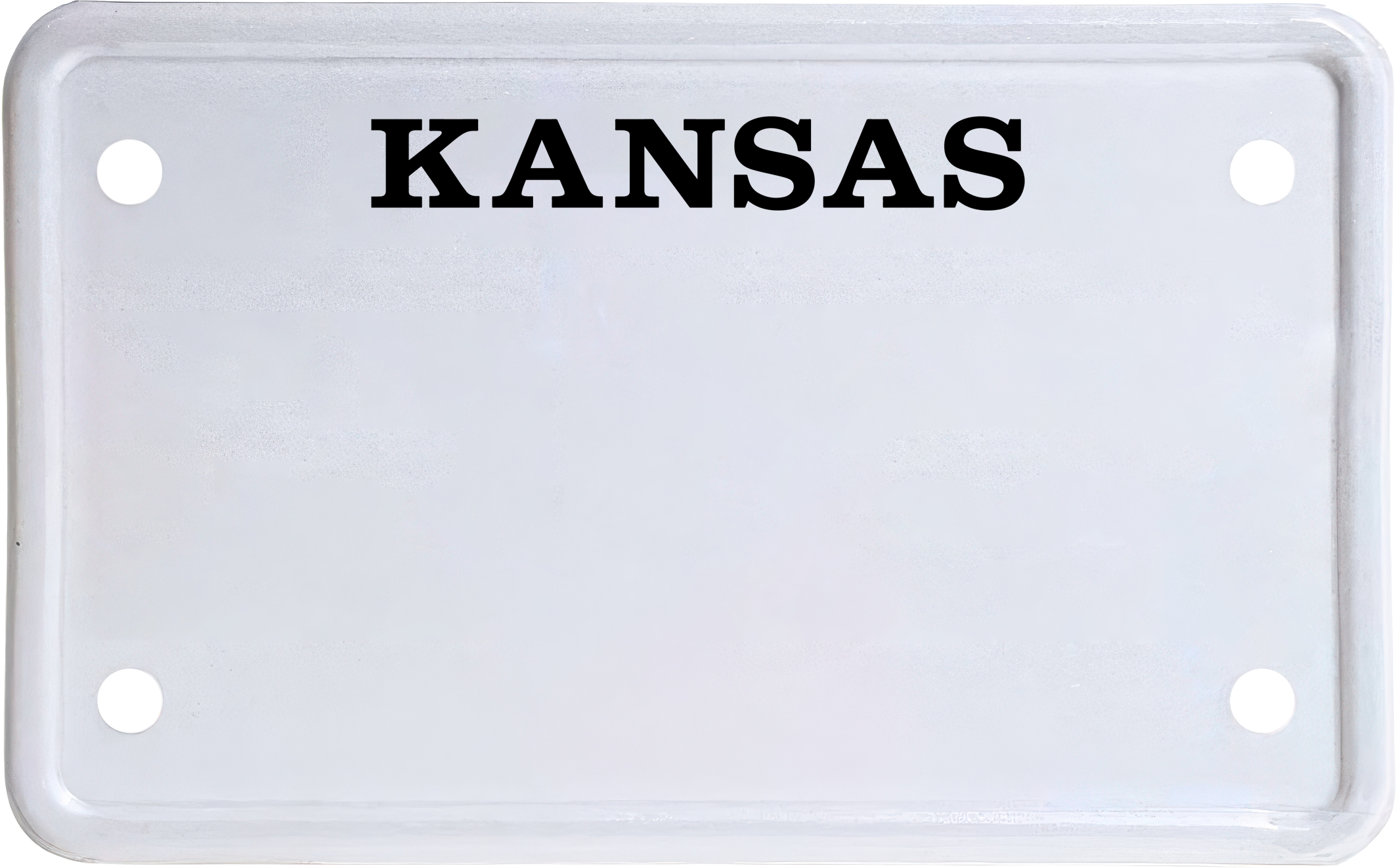 USA license plate Kansas black text