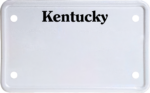 USA license plate Kentucky black text