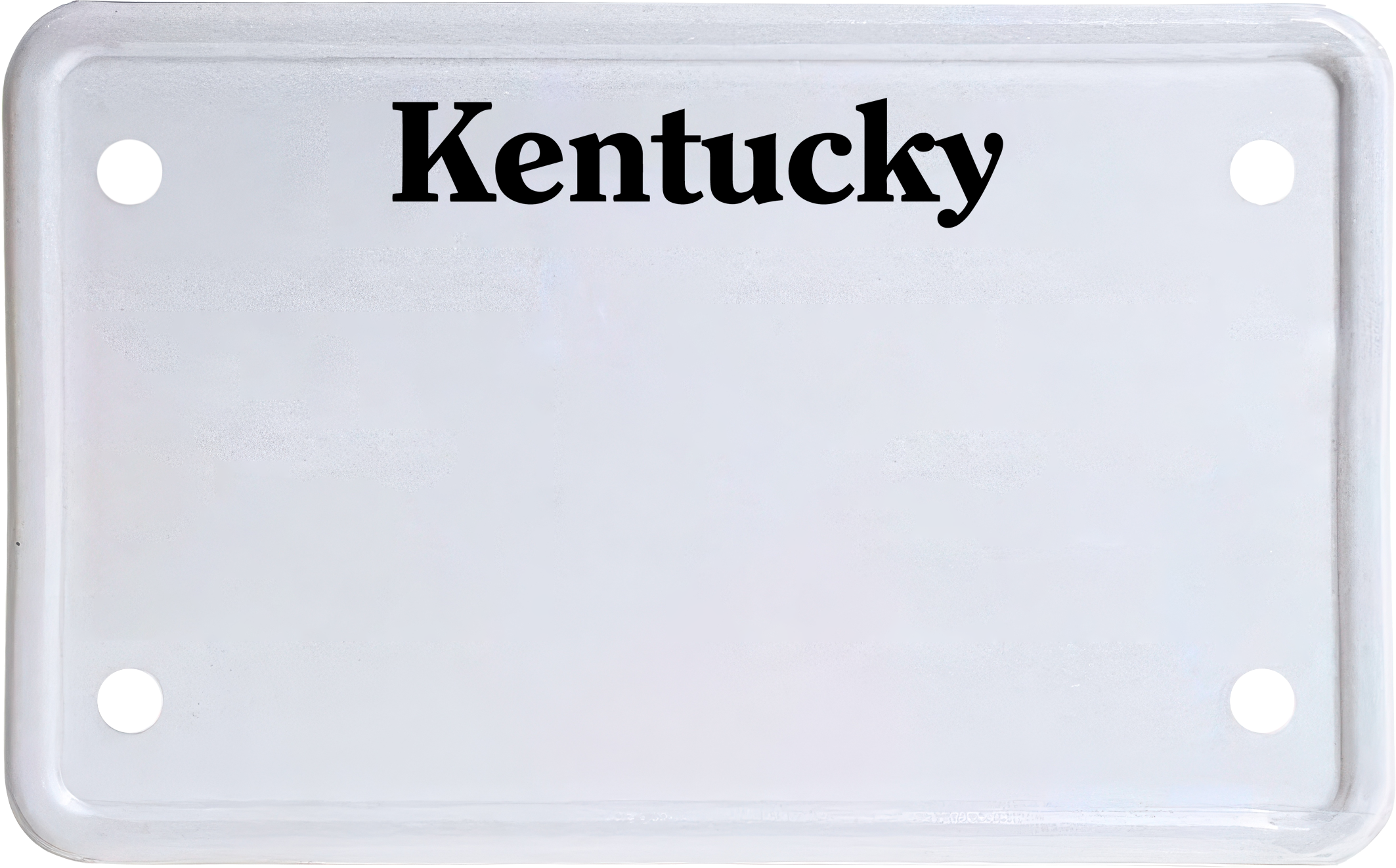 USA license plate Kentucky black text