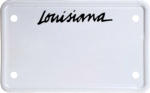 USA license plate Louisiana black text