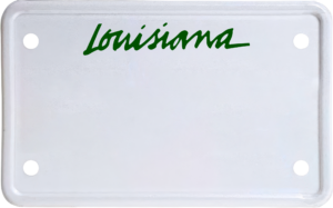 USA license plate Louisiana green text