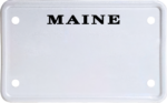 USA license plate Maine black text