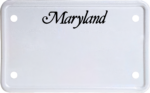 USA license plate Maryland black text